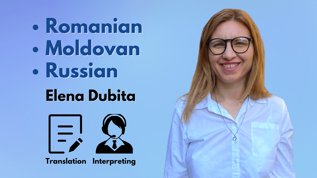 Russian Conference Interpreter, Romanian, Moldovan Interpreter - Elena Dubita