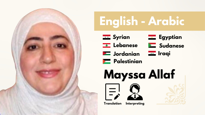 Chartered Linguist - Arabic Translator and Interpreter (BA Dip Trans MCIL CL)