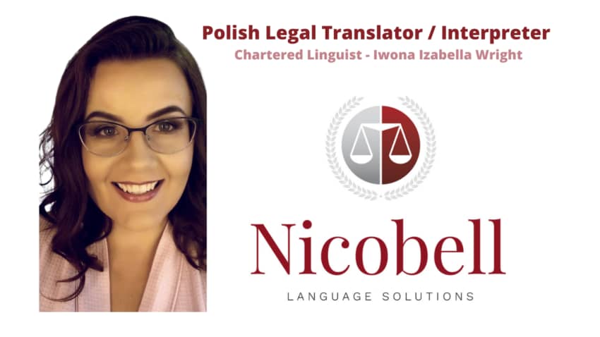 Polish Legal Translator and Interpreter, Chartered Linguist - Iwona Izabella Wright
