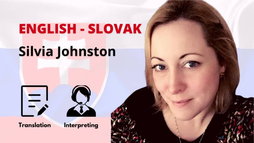Silvia Johnston - Slovak Interpreter / Translator - DPSI (Law), DipTrans