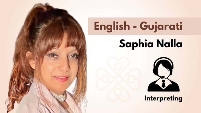 Gujarati Interpreter - Saphia Nalla