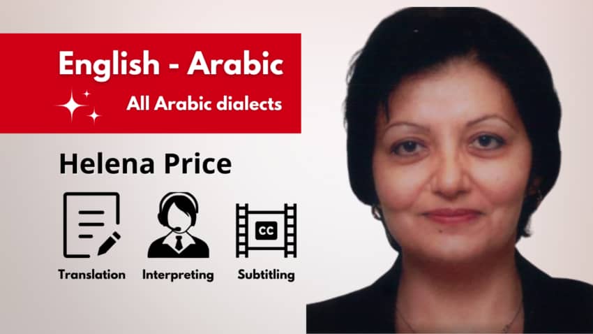 Arabic-English translator, Arabic Interpreter - Helena Price